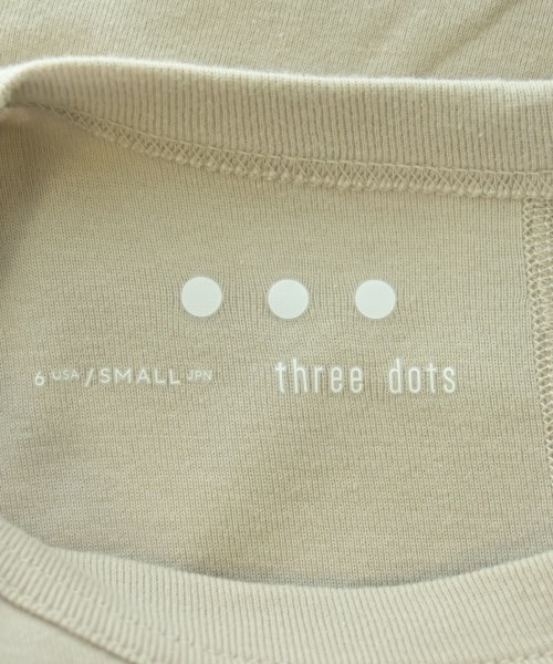three dots（スリードッツ）Tシャツ・カットソー ベージュ サイズ:S レディース/2200700037025