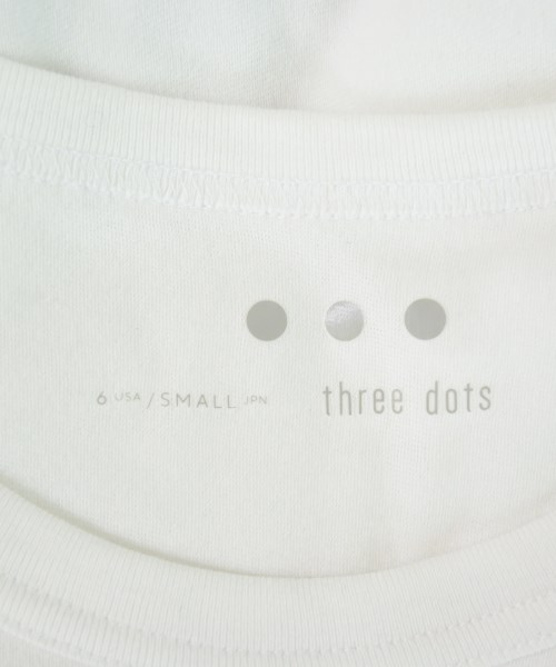 three dots（スリードッツ）Tシャツ・カットソー 白 サイズ:S レディース/2200700037056
