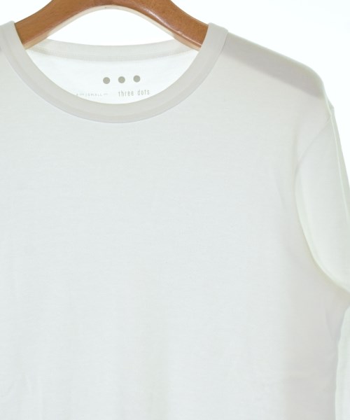 three dots（スリードッツ）Tシャツ・カットソー 白 サイズ:S レディース/2200700037056