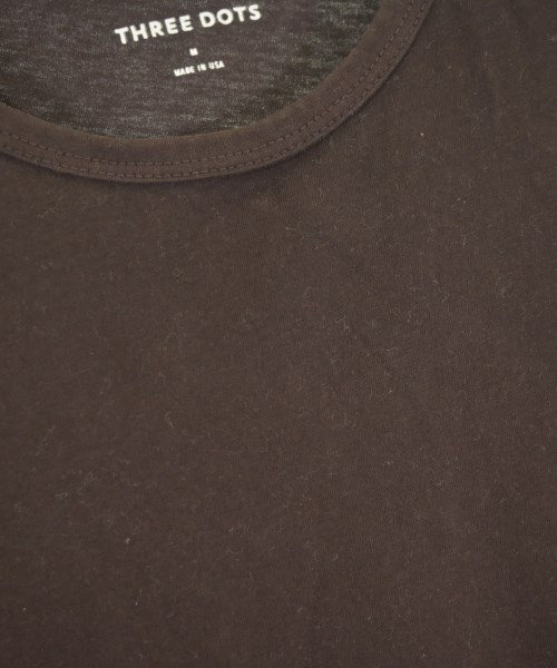 three dots（スリードッツ）Tシャツ・カットソー 茶 サイズ:M メンズ/2200646491332