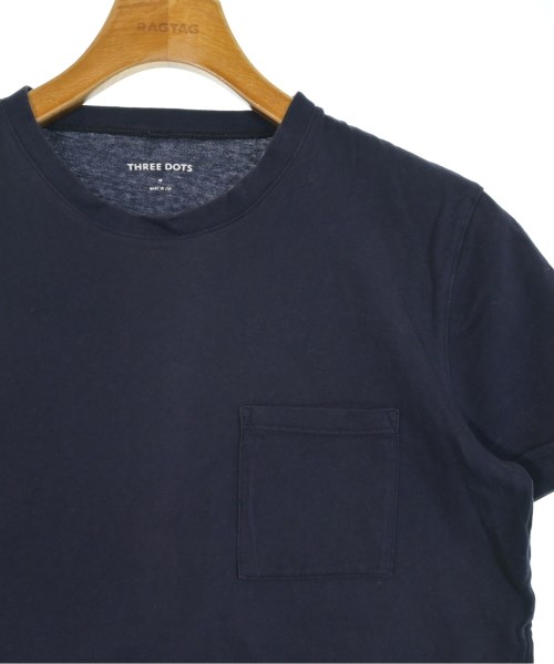 three dots（スリードッツ）Tシャツ・カットソー 紺 サイズ:M メンズ/2200655347224