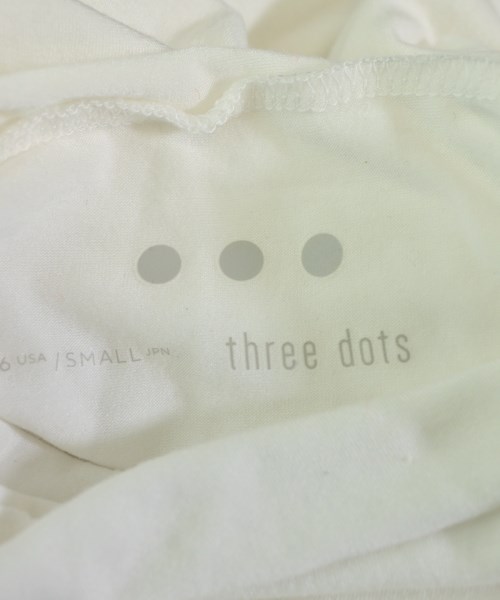 three dots（スリードッツ）Tシャツ・カットソー 白 サイズ:S レディース/2200649396078