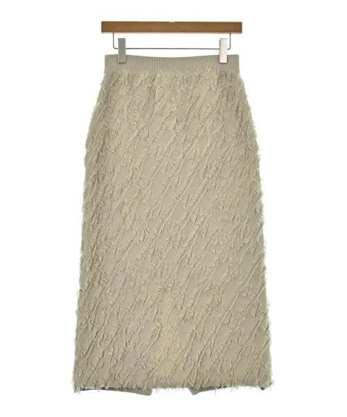 three dots(スリードッツ)ロング・マキシ丈スカート グレー サイズ:S/2200656786022