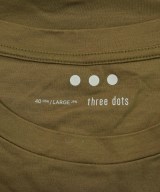 three dots（スリードッツ）Tシャツ・カットソー カーキ サイズ:L メンズ/2200656735457