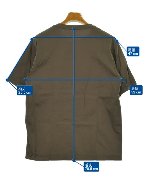 three dots（スリードッツ）Tシャツ・カットソー 茶 サイズ:L メンズ/2200656735464