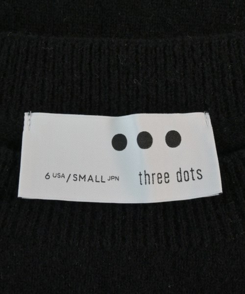 three dots（スリードッツ）ニット・セーター 黒 サイズ:S レディース/2200646645735