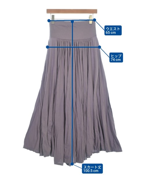 three dots（スリードッツ）ロング・マキシ丈スカート 紫 サイズ:XS レディース/2200652953077