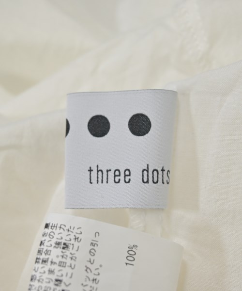 three dots（スリードッツ）カジュアルシャツ 白 サイズ:S レディース/2200655815167