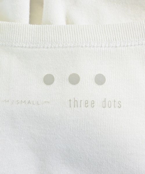 three dots（スリードッツ）Tシャツ・カットソー 白 サイズ:S レディース/2200661055106
