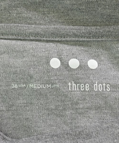 three dots（スリードッツ）Tシャツ・カットソー グレー サイズ:M メンズ/2200710815064