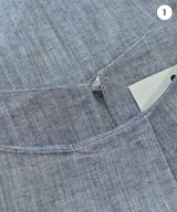 three dots（スリードッツ）ワンピース 青 サイズ:XS レディース/2200714892047
