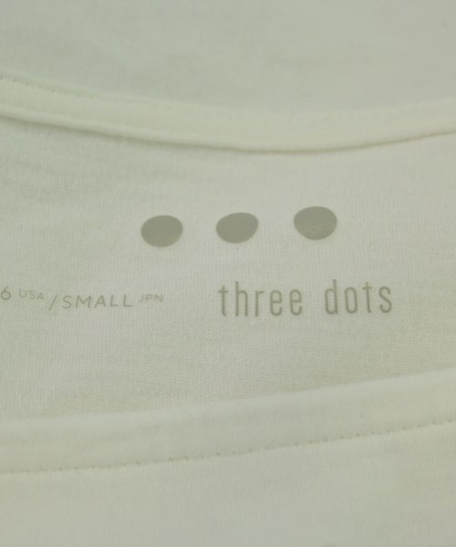 three dots（スリードッツ）Tシャツ・カットソー 白 サイズ:S レディース/2200643191075