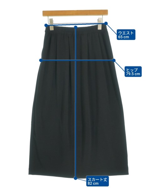 three dots（スリードッツ）ロング・マキシ丈スカート 黒 サイズ:S レディース/2200643264021