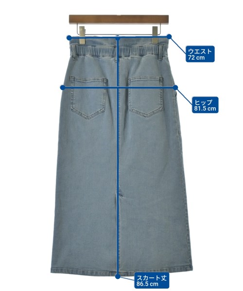 three dots（スリードッツ）ロング・マキシ丈スカート 青 サイズ:S レディース/2200647093016