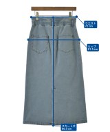 three dots（スリードッツ）ロング・マキシ丈スカート 青 サイズ:S レディース/2200647093016