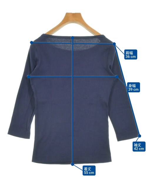 three dots（スリードッツ）Tシャツ・カットソー 紺 サイズ:S レディース/2200631396246