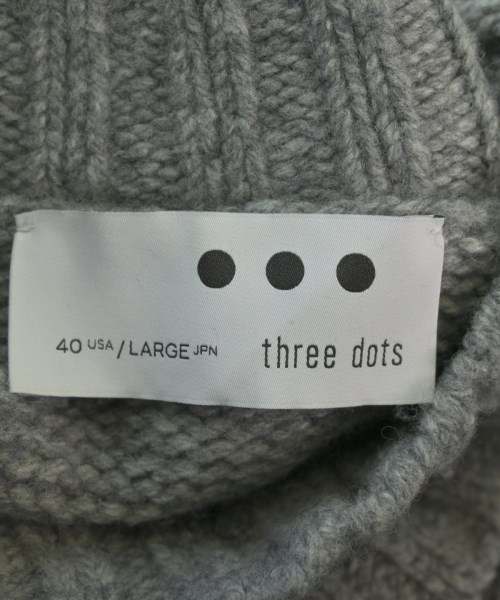 three dots（スリードッツ）ニット・セーター グレー サイズ:L メンズ/2200650001060