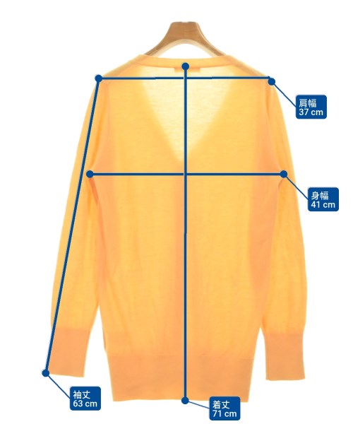 three dots（スリードッツ）カーディガン オレンジ サイズ:S レディース/2200629334021