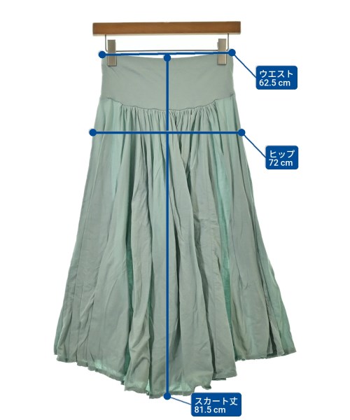 three dots（スリードッツ）ロング・マキシ丈スカート 緑 サイズ:XS レディース/2200646516141