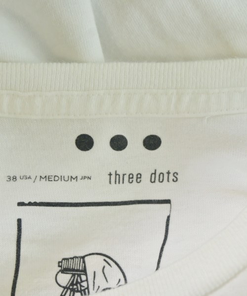 three dots（スリードッツ）Tシャツ・カットソー 白 サイズ:M レディース/2200709790037