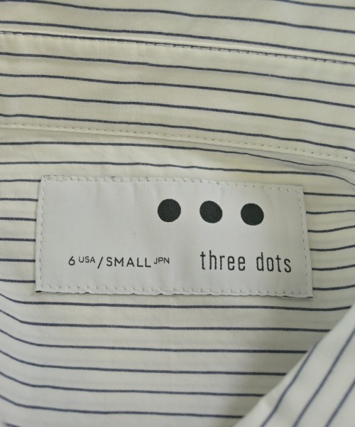 three dots（スリードッツ）ブラウス 白 サイズ:S レディース/2200707888163