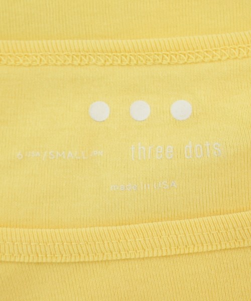three dots（スリードッツ）Tシャツ・カットソー 黄 サイズ:M レディース/2200710100092
