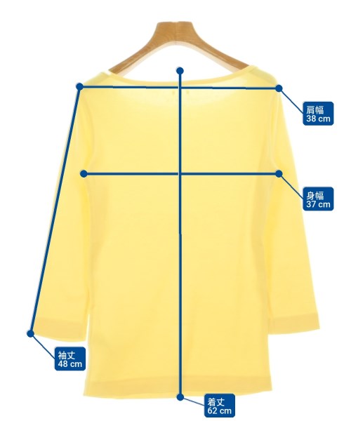 three dots（スリードッツ）Tシャツ・カットソー 黄 サイズ:M レディース/2200710100092