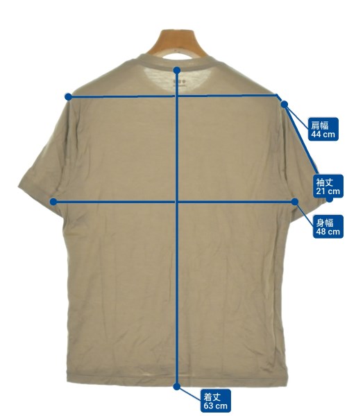 three dots（スリードッツ）Tシャツ・カットソー ベージュ サイズ:M メンズ/2200662950202