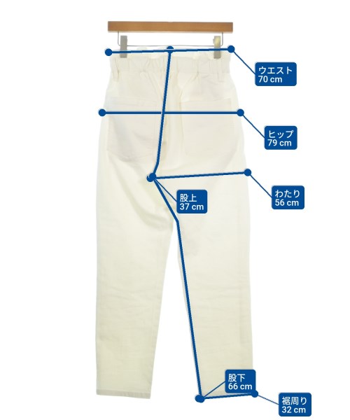 three dots（スリードッツ）デニムパンツ 白 サイズ:S レディース/2200662921028