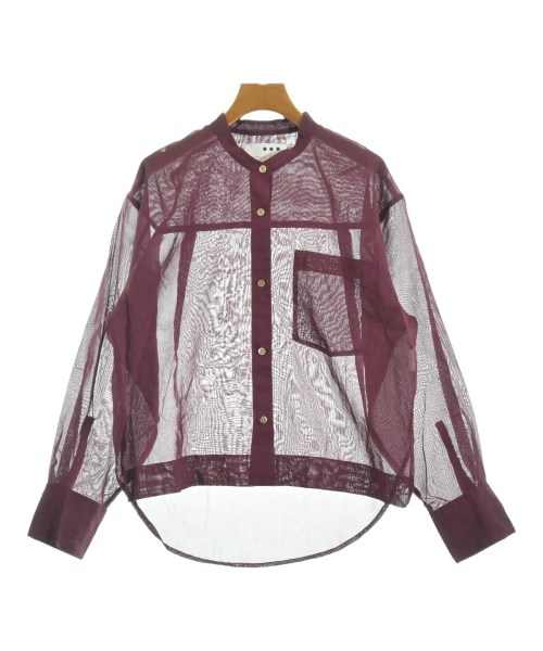 three dots(スリードッツ)ブラウス 赤 サイズ:S/2200669242096