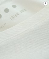 three dots（スリードッツ）Tシャツ・カットソー 白 サイズ:S レディース/2200732816063