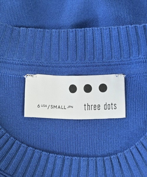 three dots（スリードッツ）ニット・セーター 青 サイズ:S レディース/2200716906018