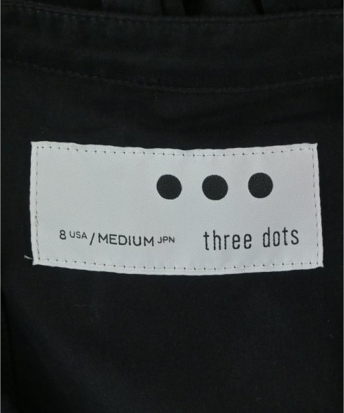 three dots（スリードッツ）ワンピース 黒 サイズ:M レディース/2200721220666