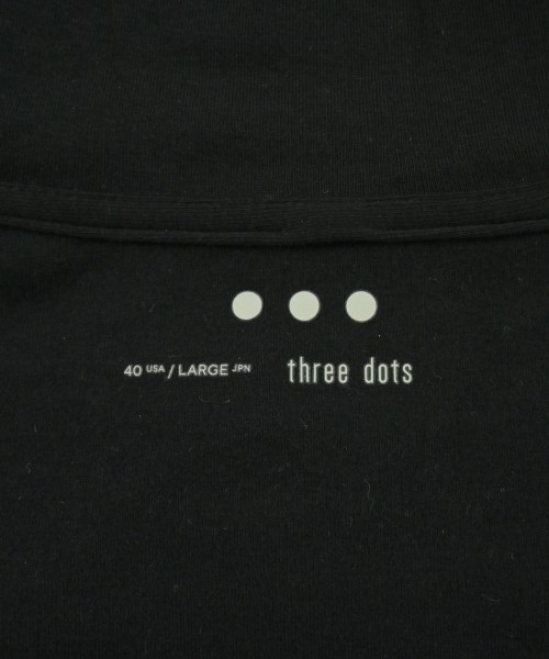 three dots（スリードッツ）Tシャツ・カットソー 黒 サイズ:L メンズ/2200724144051