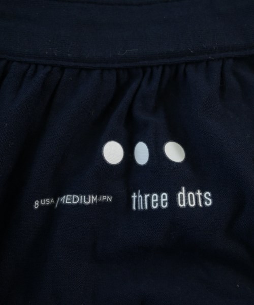 three dots（スリードッツ）ワンピース 紺 サイズ:M レディース/2200720980127