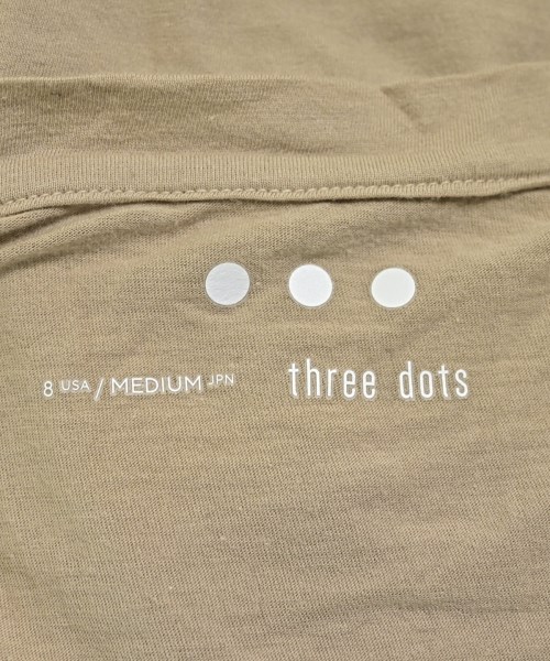 three dots（スリードッツ）Tシャツ・カットソー ベージュ サイズ:M レディース/2200727545077