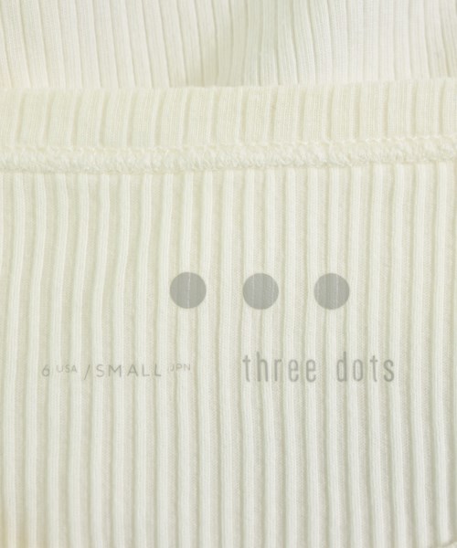 three dots（スリードッツ）Tシャツ・カットソー 白 サイズ:S レディース/2200726072086