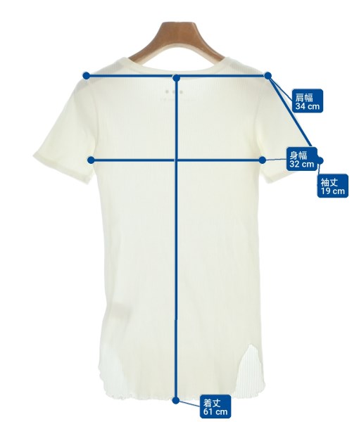 three dots（スリードッツ）Tシャツ・カットソー 白 サイズ:S レディース/2200726072086