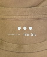 three dots（スリードッツ）Tシャツ・カットソー 茶 サイズ:S レディース/2200727974136