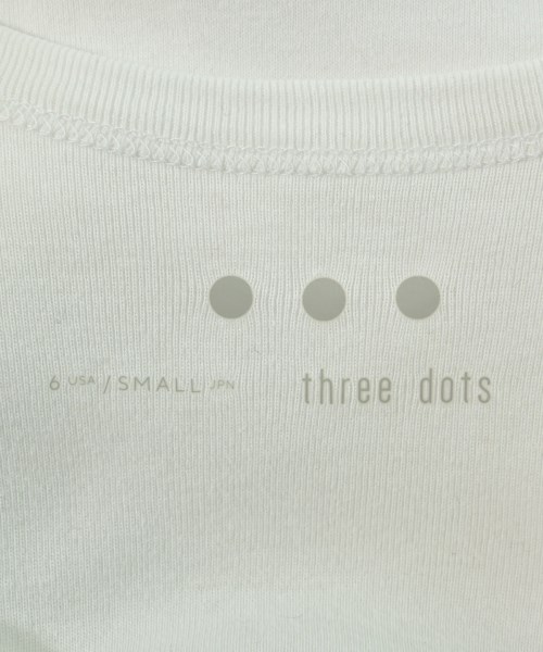 three dots（スリードッツ）Tシャツ・カットソー 白 サイズ:S レディース/2200679300038