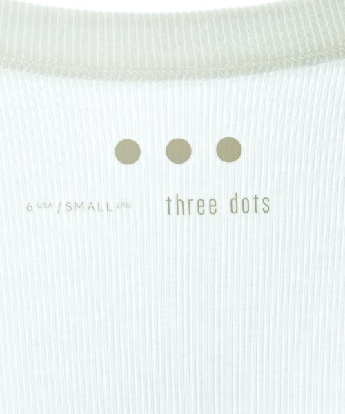three dots（スリードッツ）Tシャツ・カットソー 白 サイズ:S レディース/2200681784147