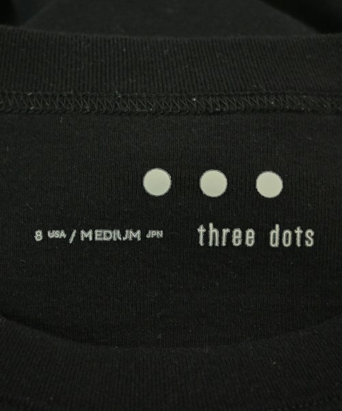 three dots（スリードッツ）Tシャツ・カットソー 黒 サイズ:M レディース/2200683891089