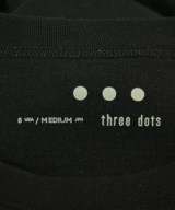 three dots（スリードッツ）Tシャツ・カットソー 黒 サイズ:M レディース/2200683891089