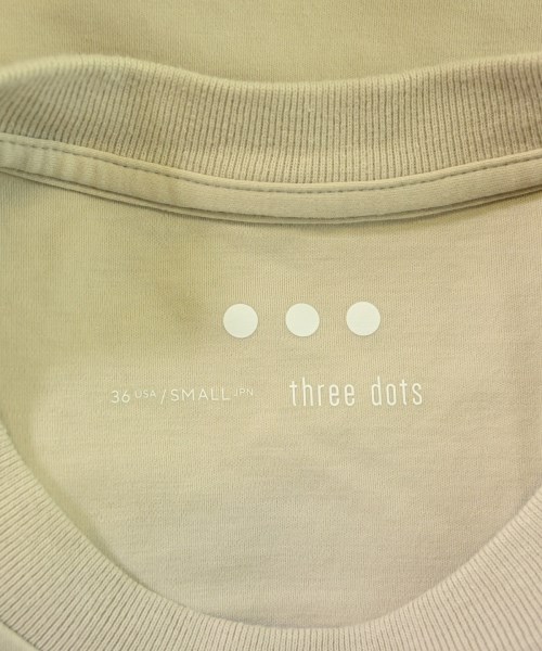 three dots（スリードッツ）Tシャツ・カットソー ベージュ サイズ:S レディース/2200684421018
