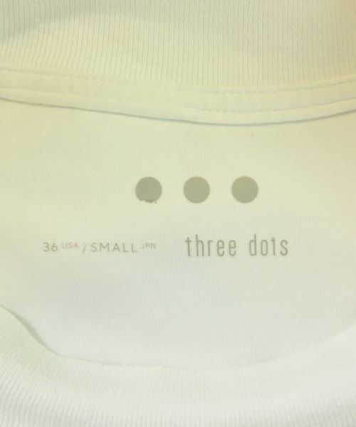 three dots（スリードッツ）Tシャツ・カットソー 白 サイズ:S レディース/2200684421032