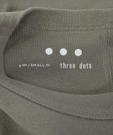 three dots（スリードッツ）Tシャツ・カットソー グレー サイズ:S レディース/2200680038043