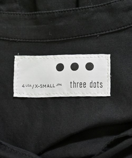 three dots（スリードッツ）ワンピース 黒 サイズ:XS レディース/2200688672010