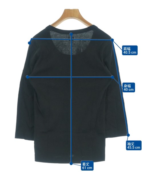 three dots（スリードッツ）Tシャツ・カットソー 黒 サイズ:M レディース/2200688165031