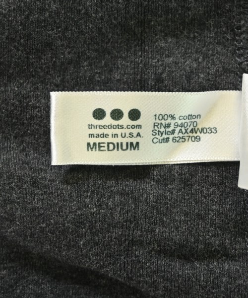 three dots（スリードッツ）Tシャツ・カットソー グレー サイズ:M レディース/2200688165048
