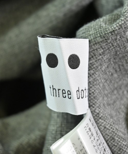 three dots（スリードッツ）Tシャツ・カットソー グレー サイズ:XS レディース/2200687630028